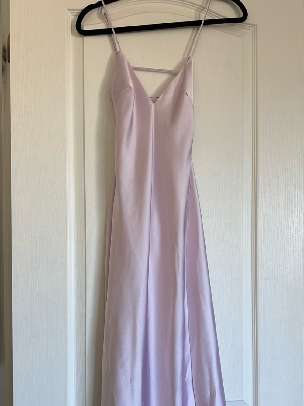 Zara Size XS Lilac Spaghetti-Strap Slip Dress Midi Length